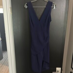 Windsor Asymmetrical Navy Dress